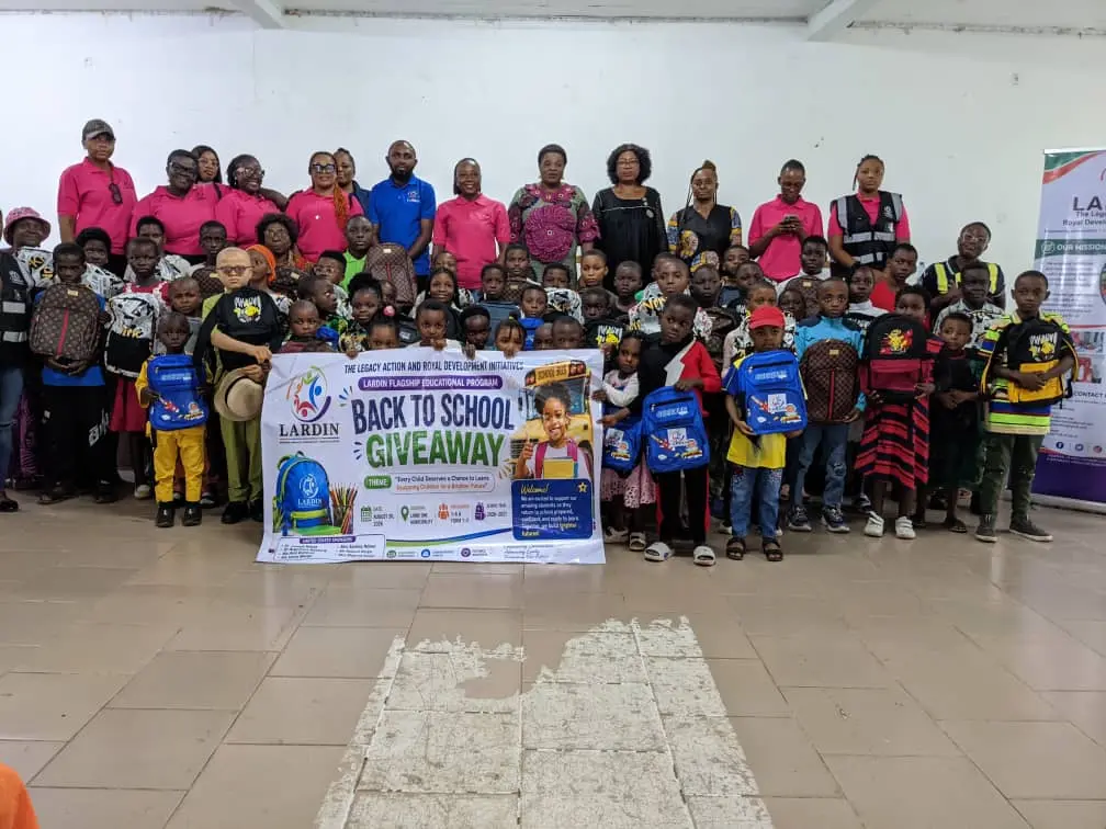 60 children went back to school equipped